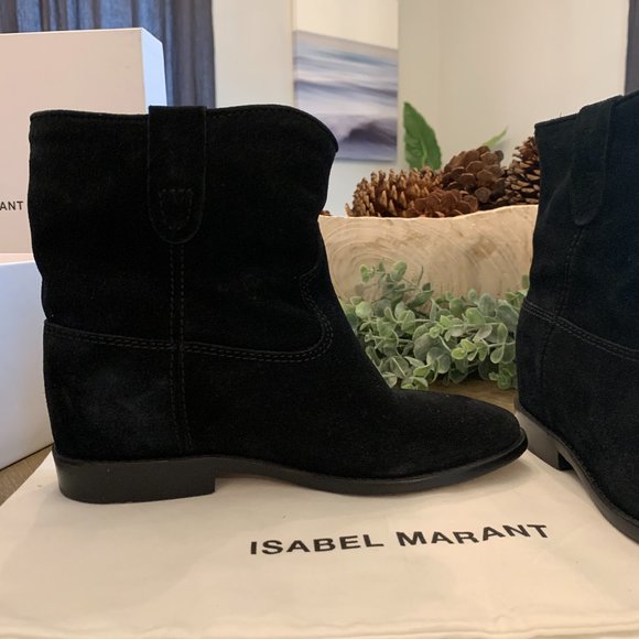 Isabel Marant Crisi Suede Ankle Boots BARELY WORN W BOX, DUSTBAG Size 35/5